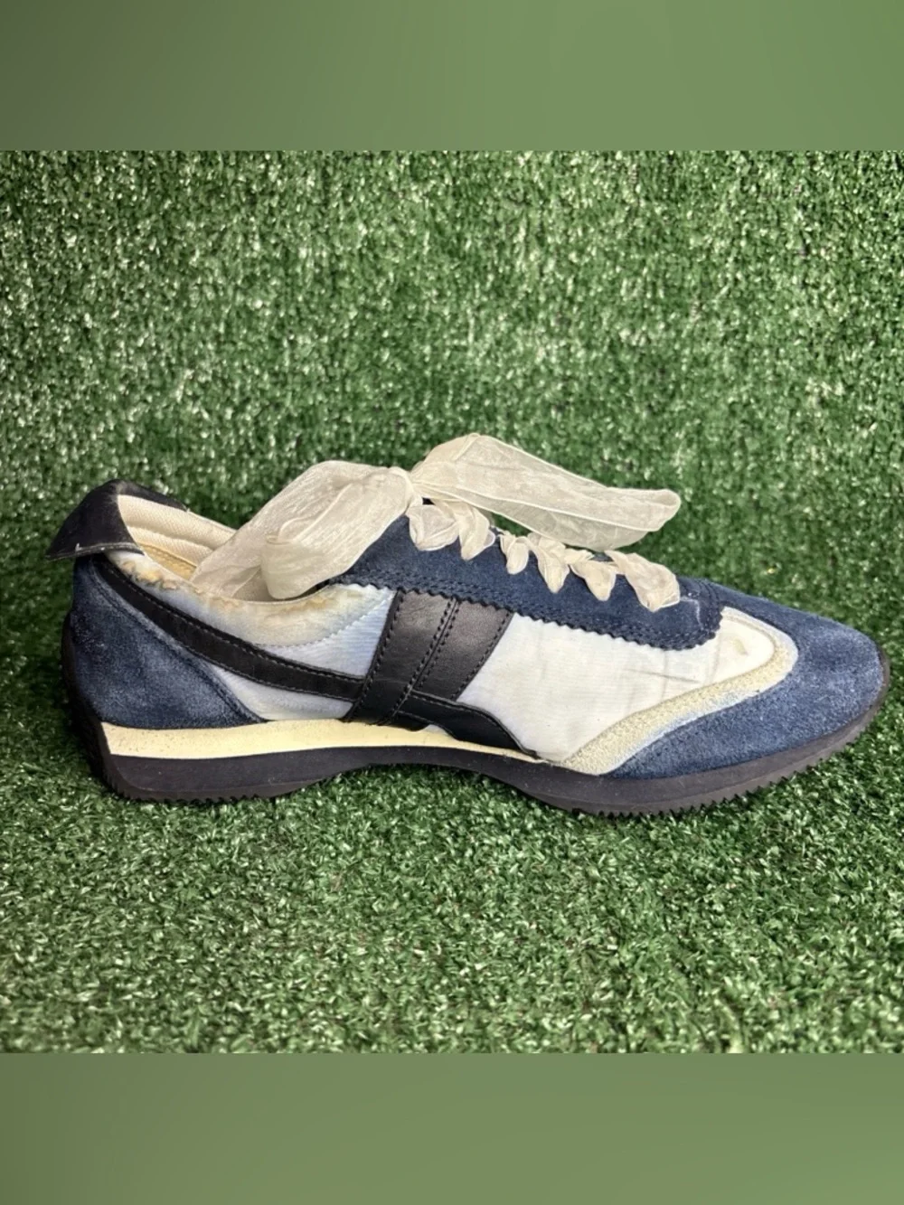 TORY BURCH 8913 SUEDE AND TEXTILE Women's Sneakers Trainers Size 8 M